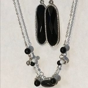 Oval Linear necklace set